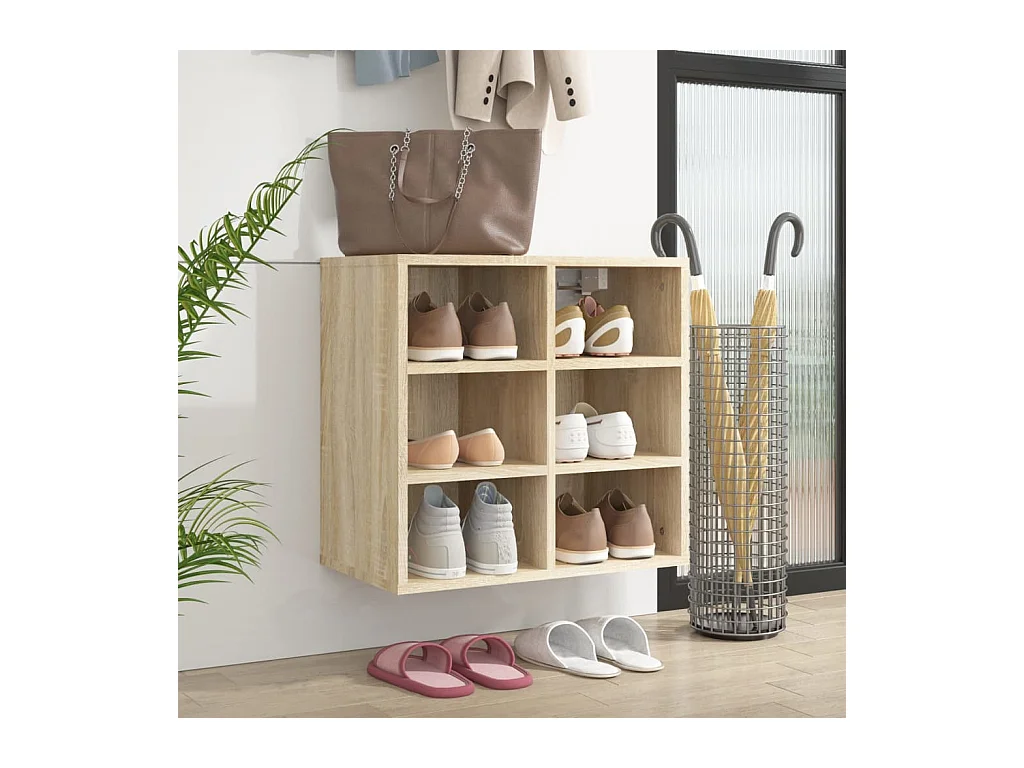 Schuhregal Sonoma-Eiche 52,5x30x50 cm