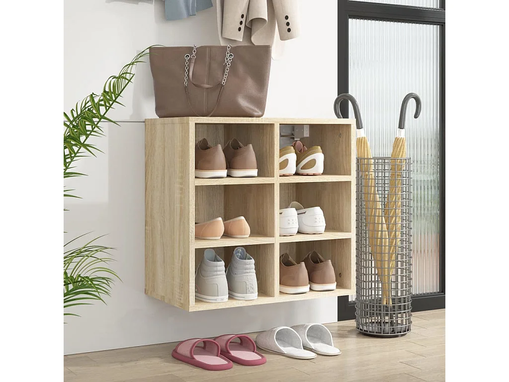 Armoire à chaussures Chêne Sonoma 52,5x30x50 cm