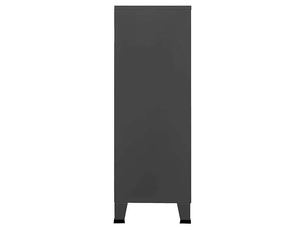 Opbergkast industrieel 70x40x115 cm metaal antracietkleurig
