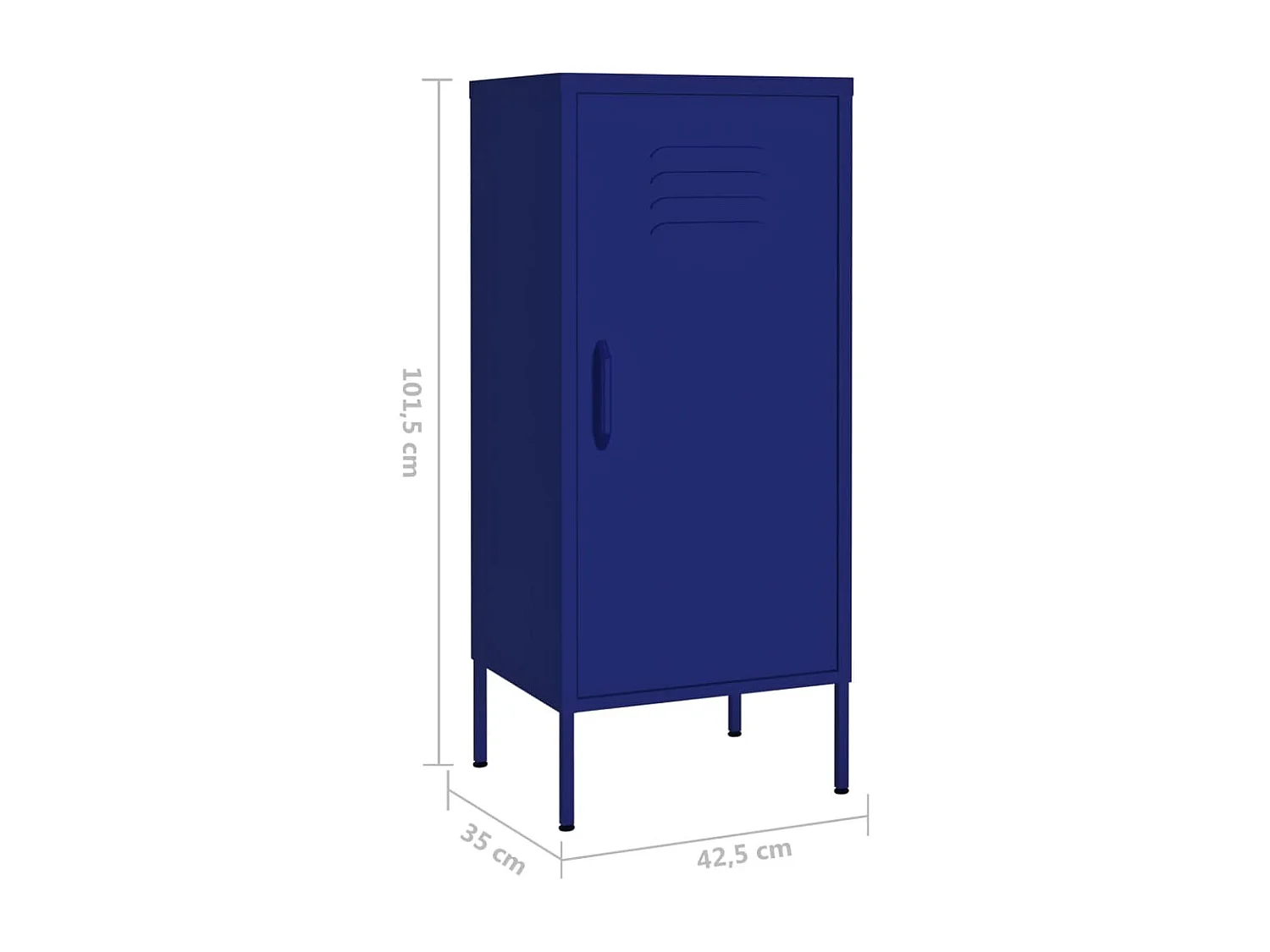 Armoire de rangement Bleu marine 42,5x35x101,5 cm Acier