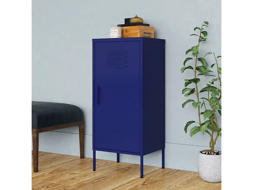 Armoire de rangement Bleu marine 42,5x35x101,5 cm Acier