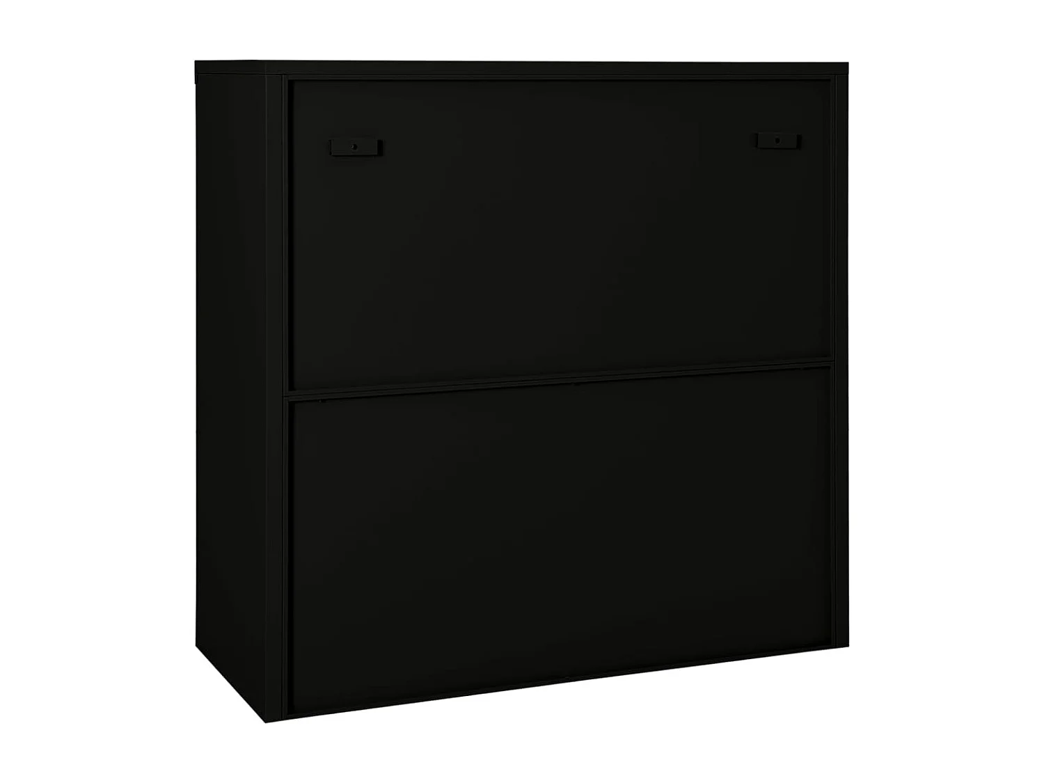 Schrank mit Schiebetür Schwarz 90x40x90 cm Stahl