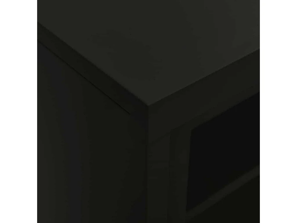 Roldeurkast 90x40x90 cm staal zwart