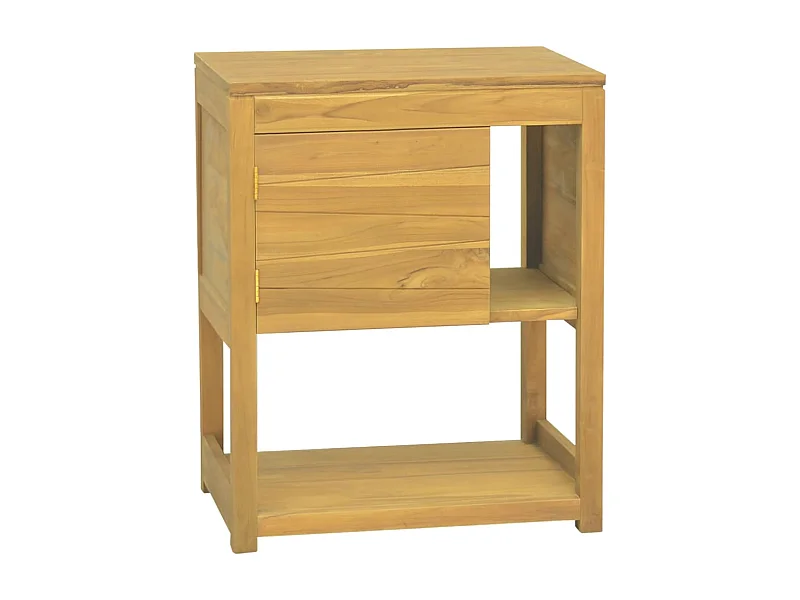 Mobile da Bagno 60x40x75 cm in Legno Massello di Teak