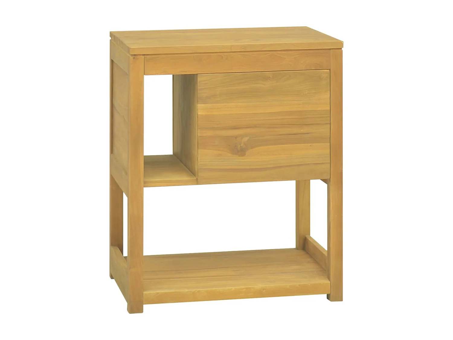 Armoire de salle de bain 60x40x75 cm bois de teck solide