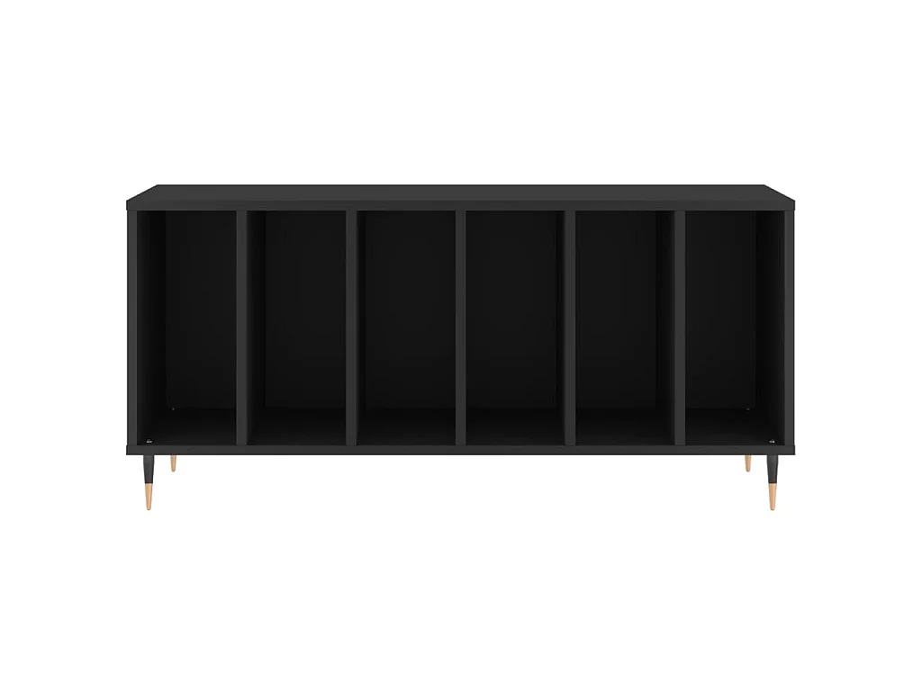 Platenkast 100x38x48 cm bewerkt hout zwart
