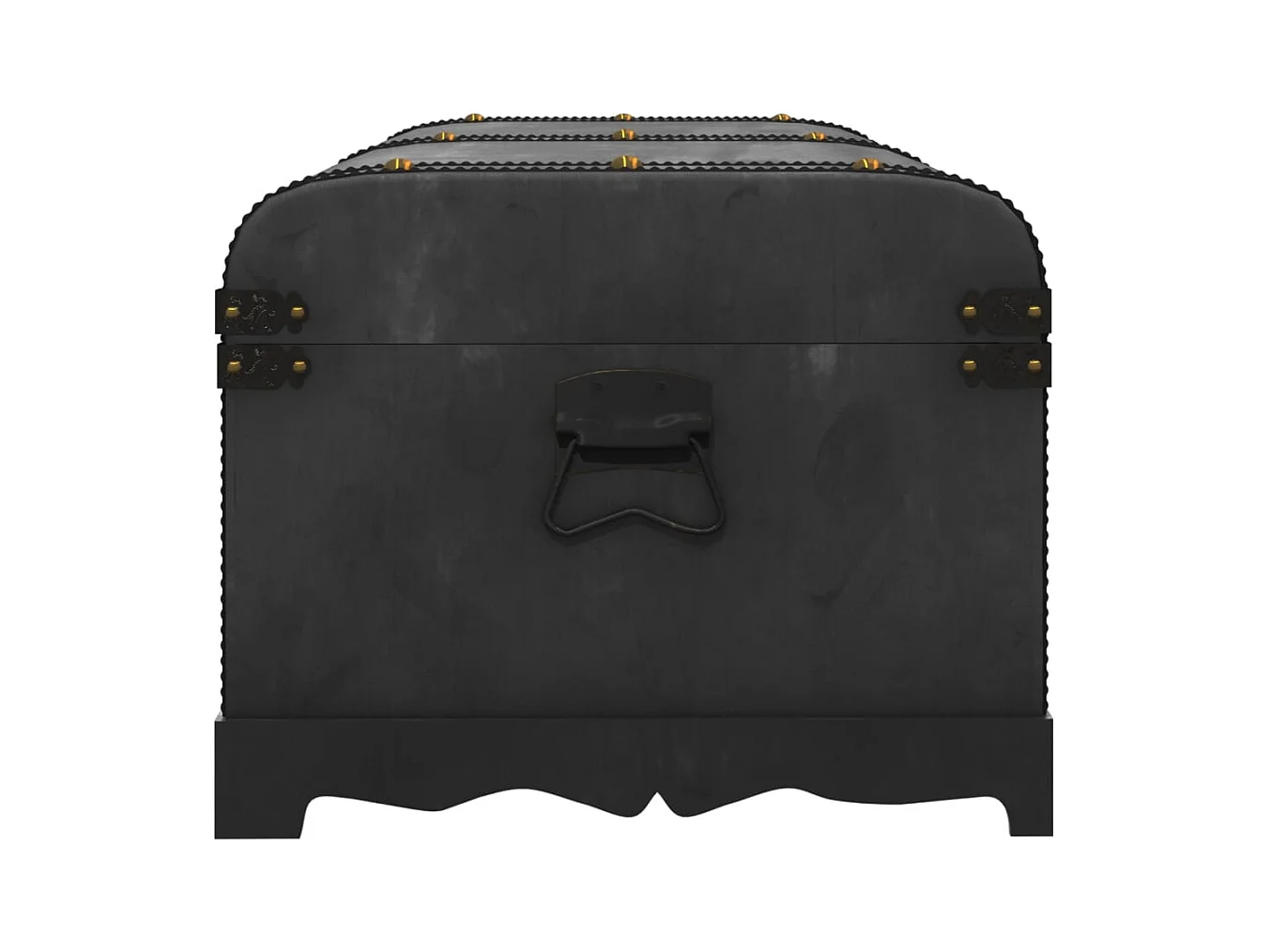 Dekenkist groot hout zwart