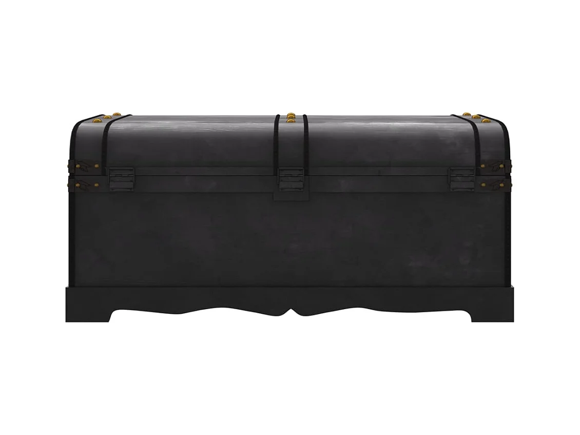 Dekenkist groot hout zwart