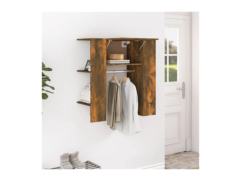 Armoire de couloir Chêne fumé 97,5x37x99 cm Bois d'ingénierie