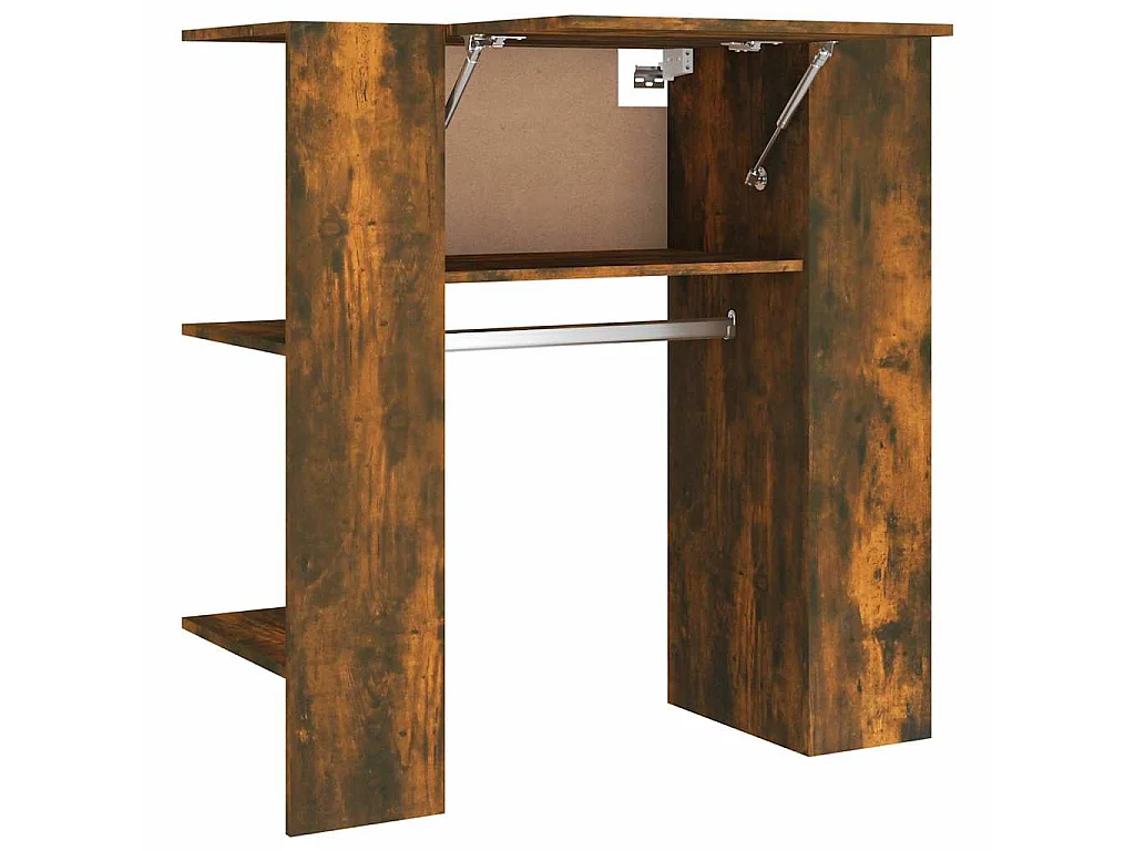 Scaffale da Ingresso Rovere Fumo 97,5x37x99cm Legno Multistrato