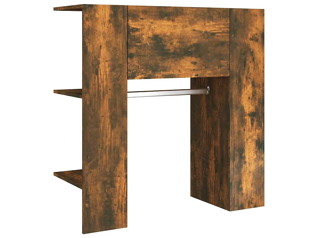 Scaffale da Ingresso Rovere Fumo 97,5x37x99cm Legno Multistrato