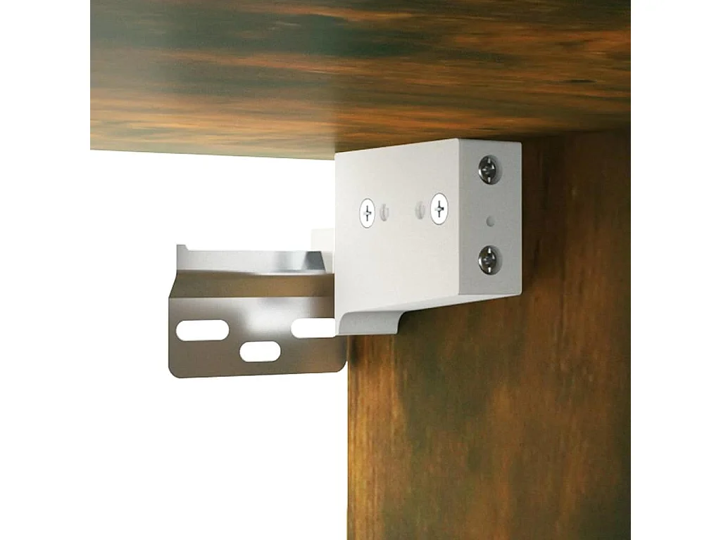 Scaffale da Ingresso Rovere Fumo 97,5x37x99cm Legno Multistrato