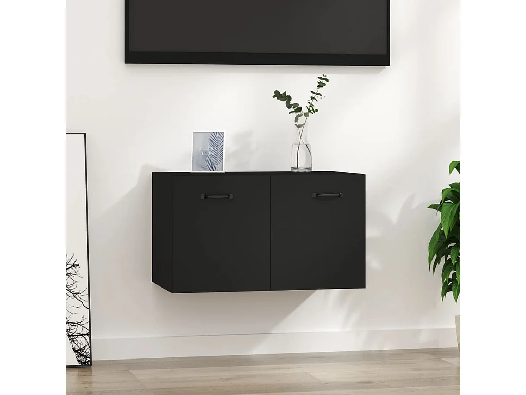 Wandschrank Schwarz 60x36,5x35 cm Holzwerkstoff