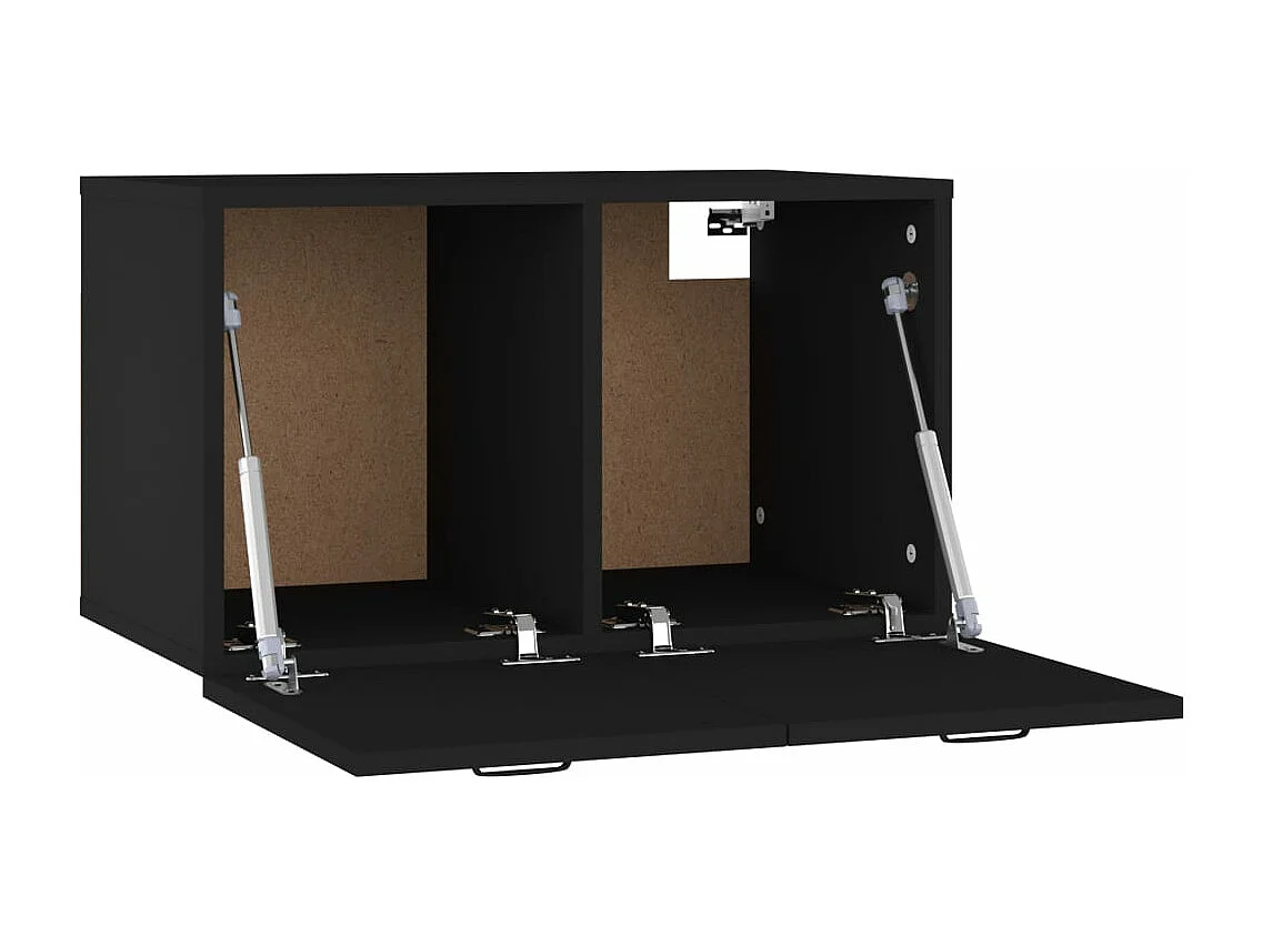 Wandschrank Schwarz 60x36,5x35 cm Holzwerkstoff