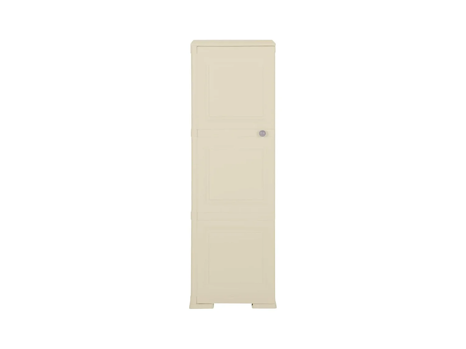 Armoire plastique 40x43x125 cm design de bois blanc angora