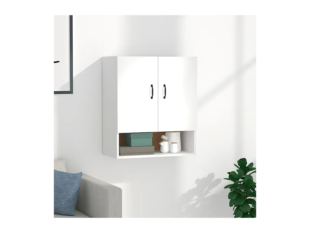 Armoire murale Blanc 60x31x70 cm Bois d'ingénierie
