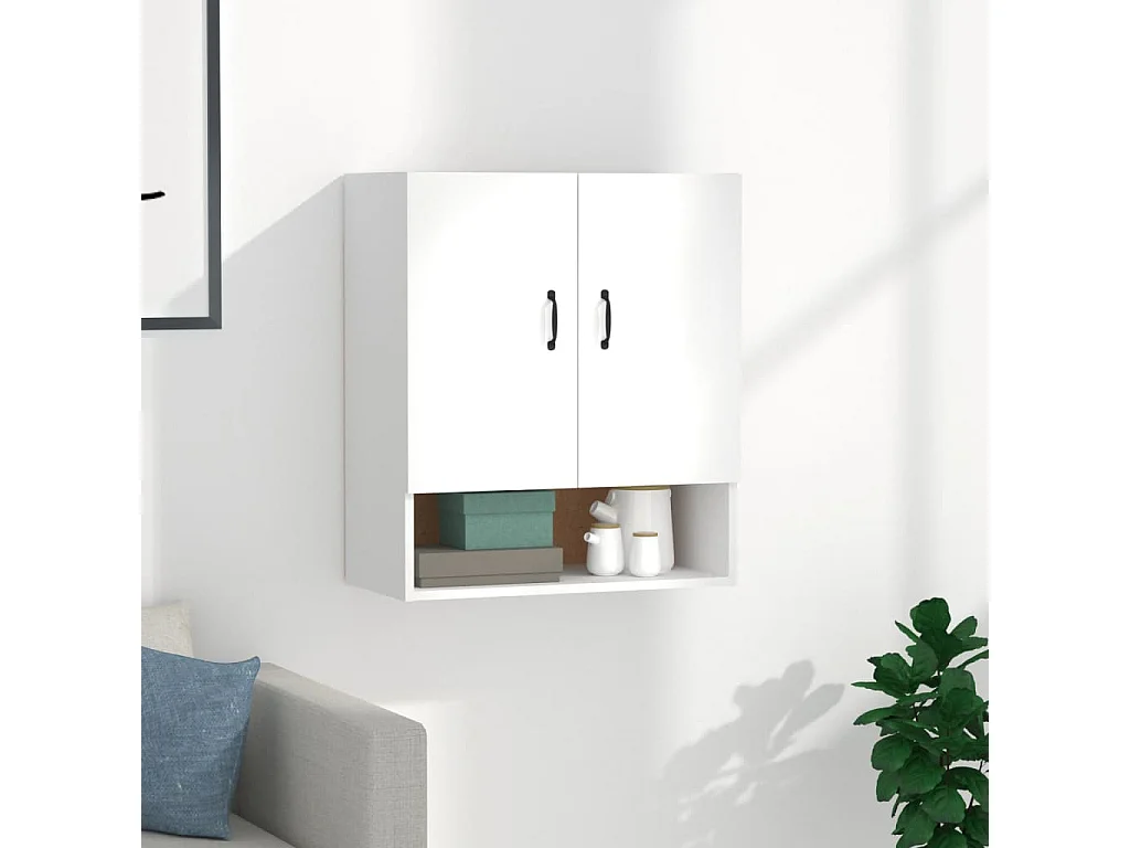 Armoire murale Blanc 60x31x70 cm Bois d'ingénierie