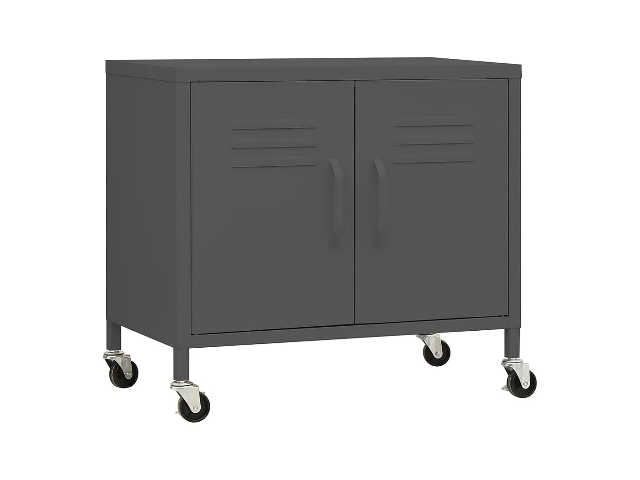 Opbergkast 60x35x56 cm staal antracietkleurig