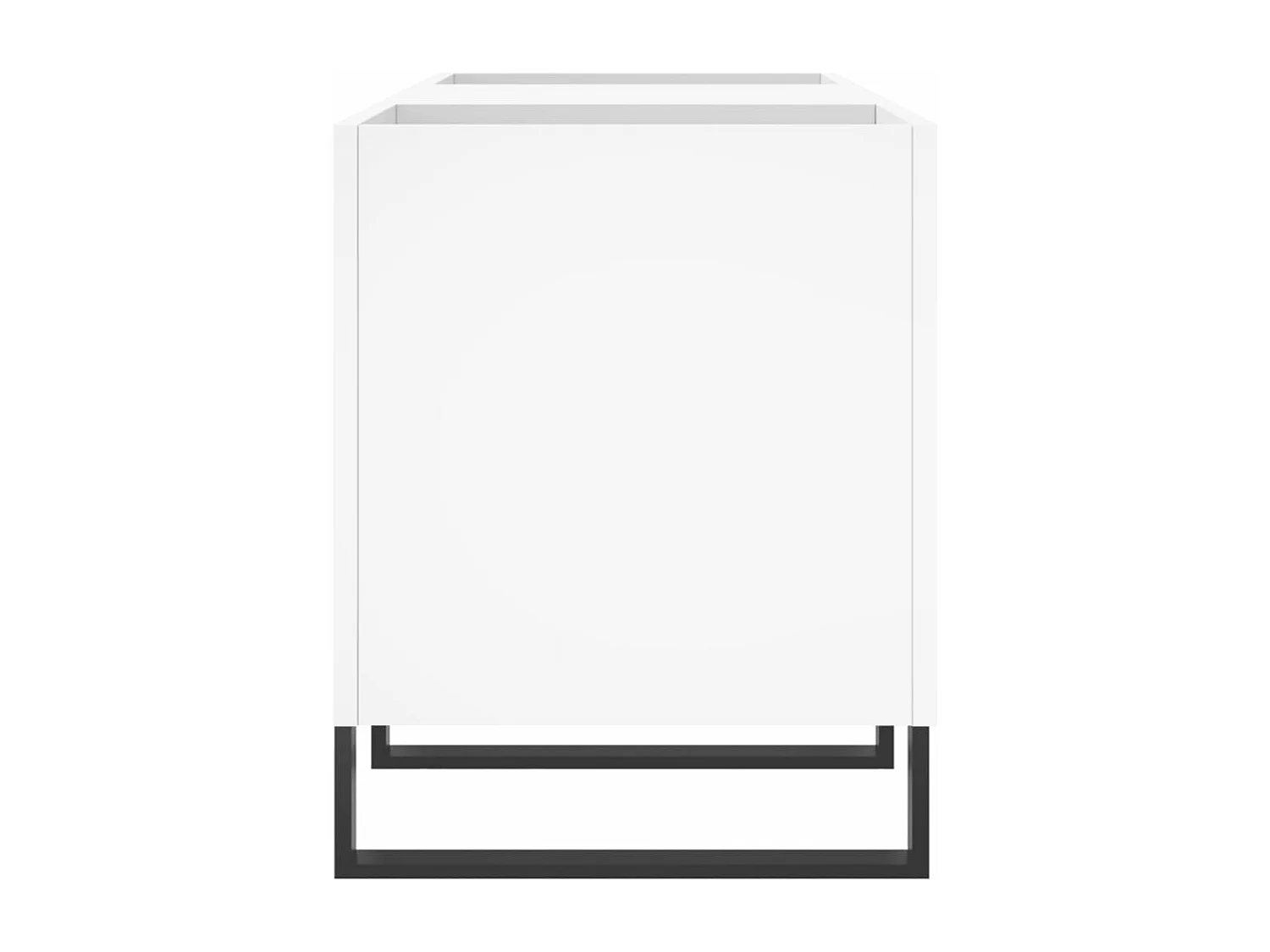 Armoire à disques blanc 121x38x48 cm bois d'ingénierie