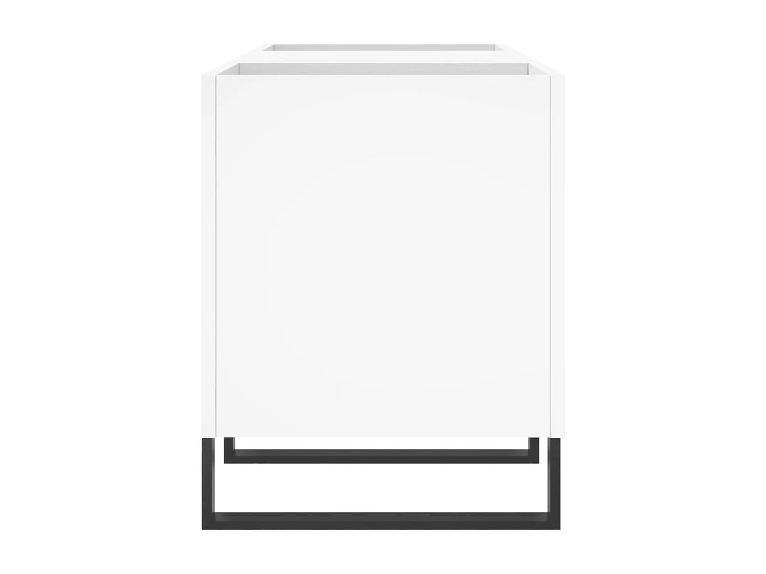 Armoire à disques blanc 121x38x48 cm bois d'ingénierie