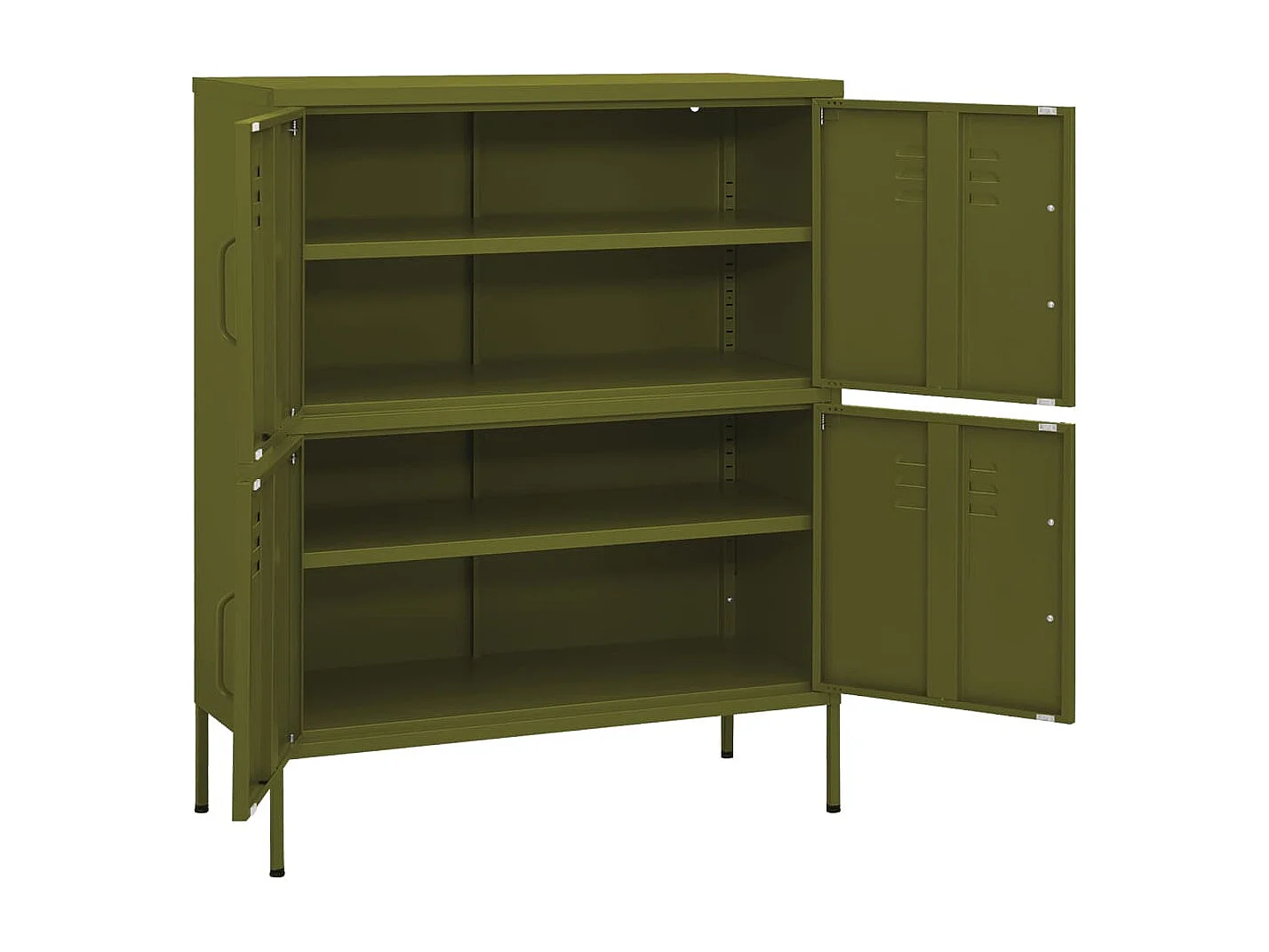 Armoire de rangement Vert olive 80x35x101,5 cm Acier
