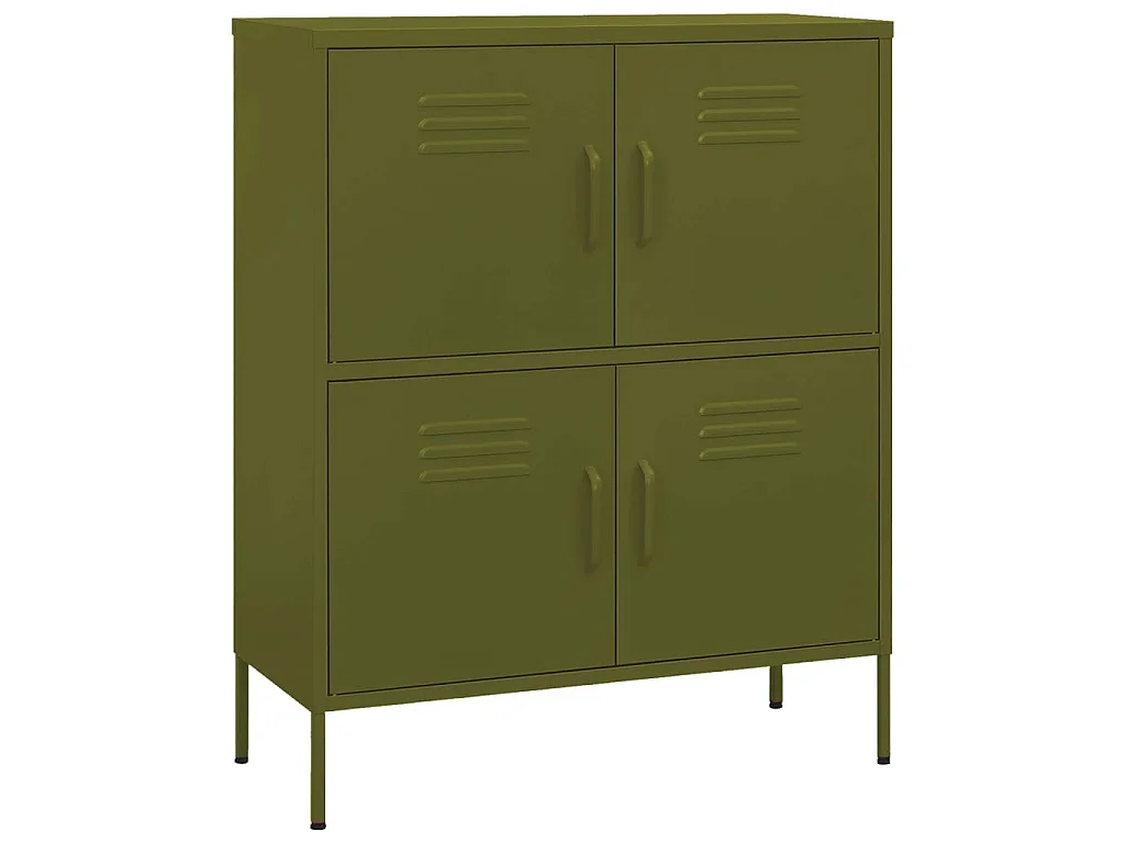 Lagerschrank Olivgrün 80x35x101,5 cm Stahl