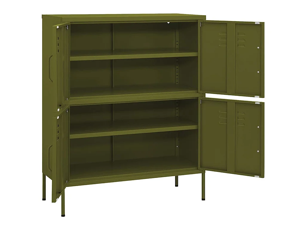 Armoire de rangement Vert olive 80x35x101,5 cm Acier