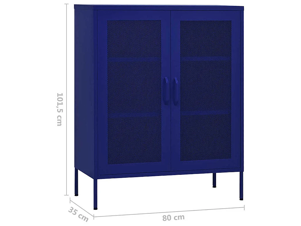 Armoire de rangement Bleu marine 80x35x101,5 cm Acier
