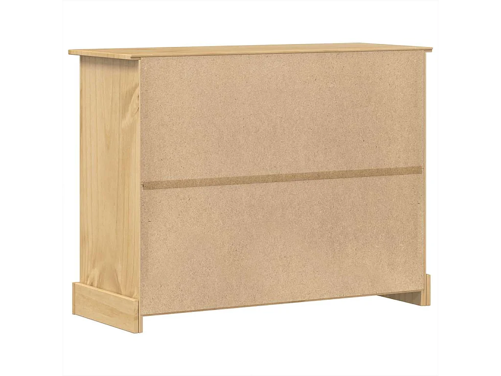 Cassettiera Corona 112x48x91 cm in Legno Massello di Pino