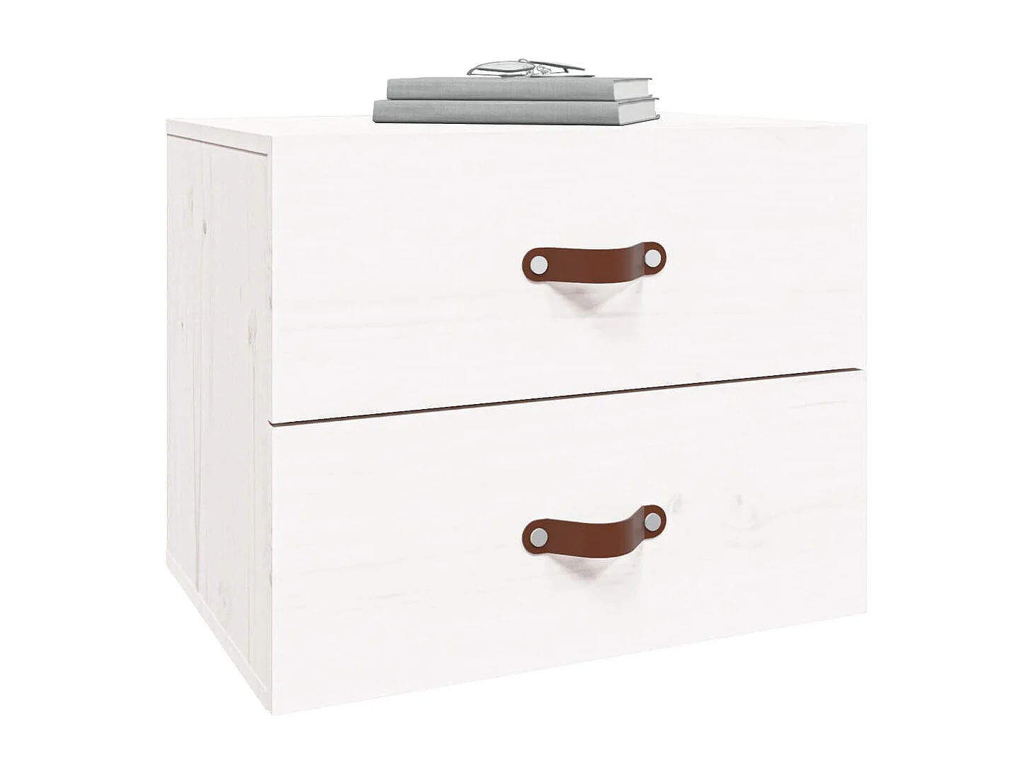 Table de chevet murale Blanc 50x36x40 cm