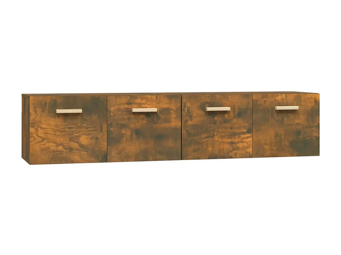 Armoires murales 2pcs Chêne fumé 80x35x36,5cm Bois d'ingénierie