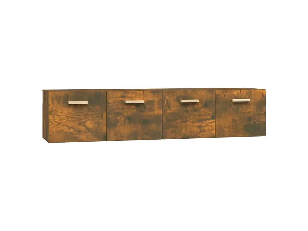Armoires murales 2pcs Chêne fumé 80x35x36,5cm Bois d'ingénierie
