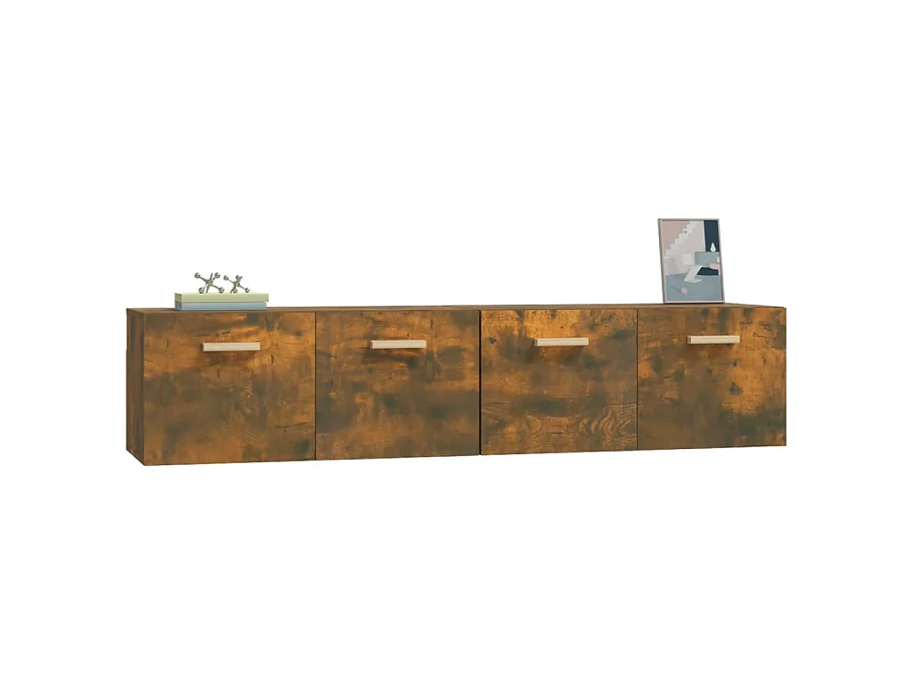 Armoires murales 2pcs Chêne fumé 80x35x36,5cm Bois d'ingénierie