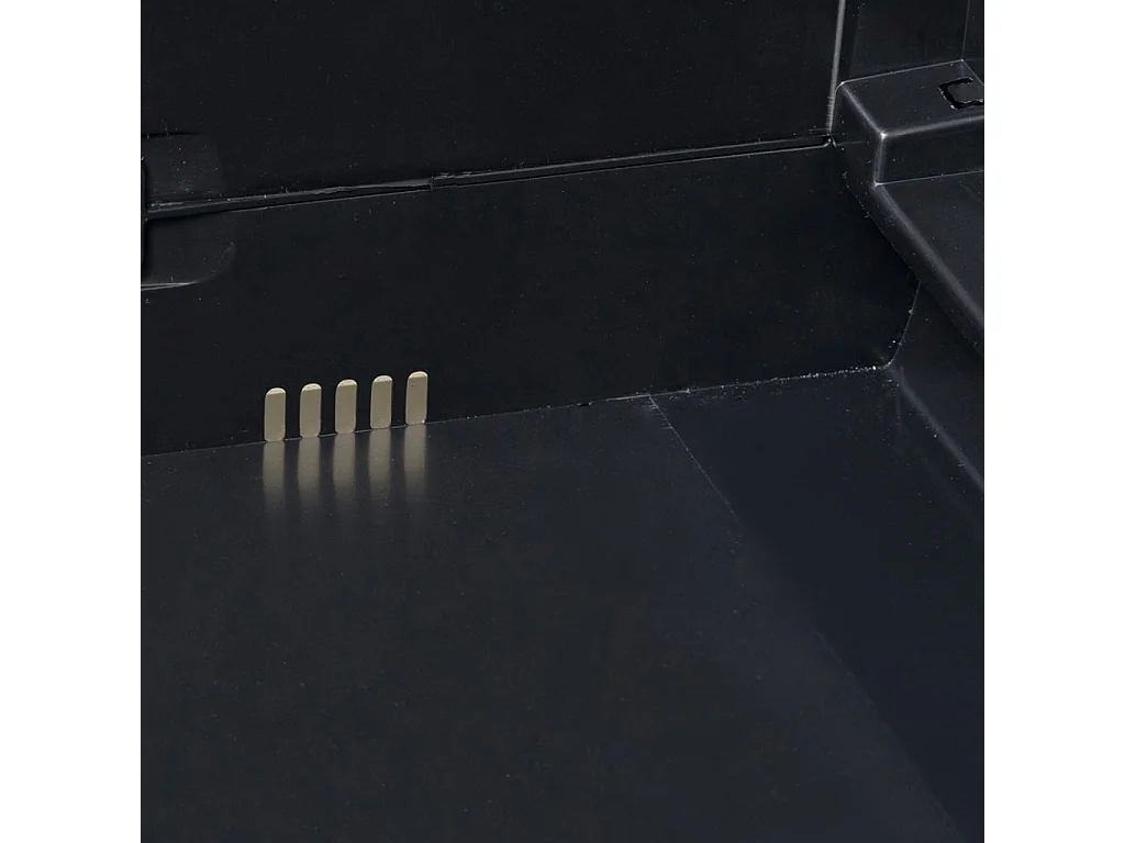 Gartenschrank mit 2 Regalen Schwarz