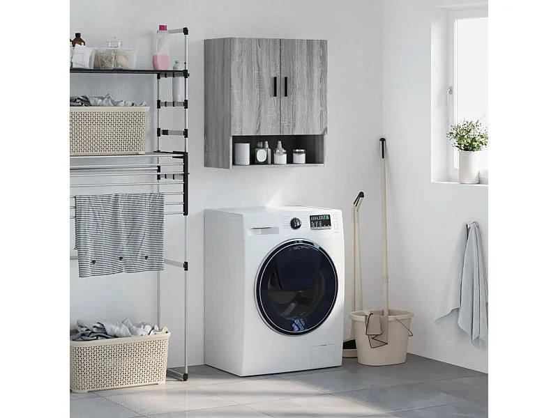 Wandschrank Grau Sonoma 60x31x70 cm Holzwerkstoff