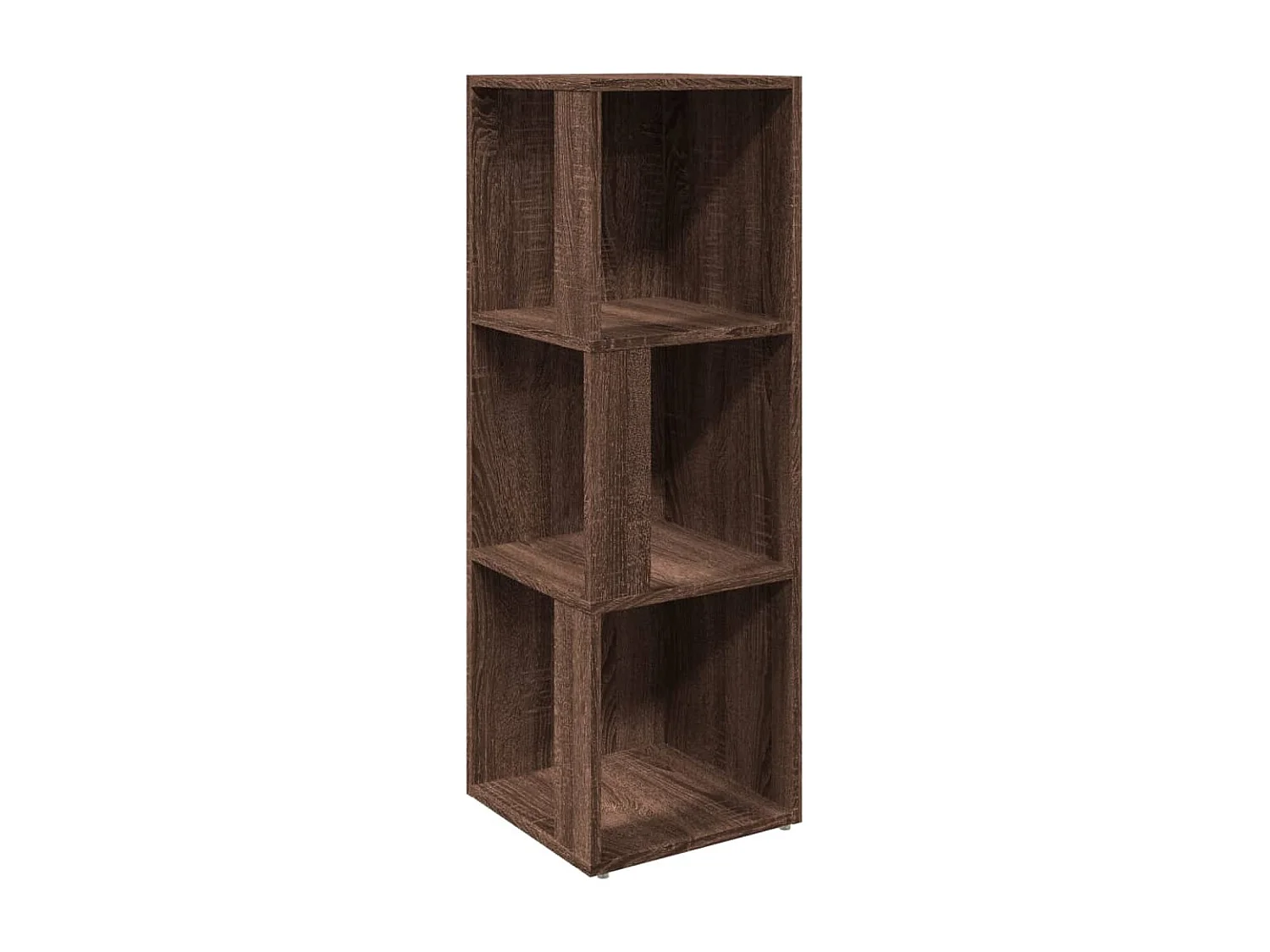 Scaffale Angolare Rovere Marrone 33x33x100 cm Legno Multistrato