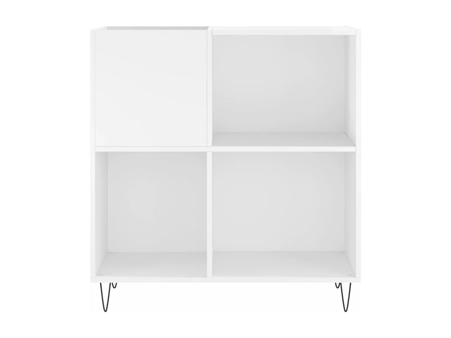 Armoire à disques blanc brillant 84,5x38x89cm bois d'ingénierie