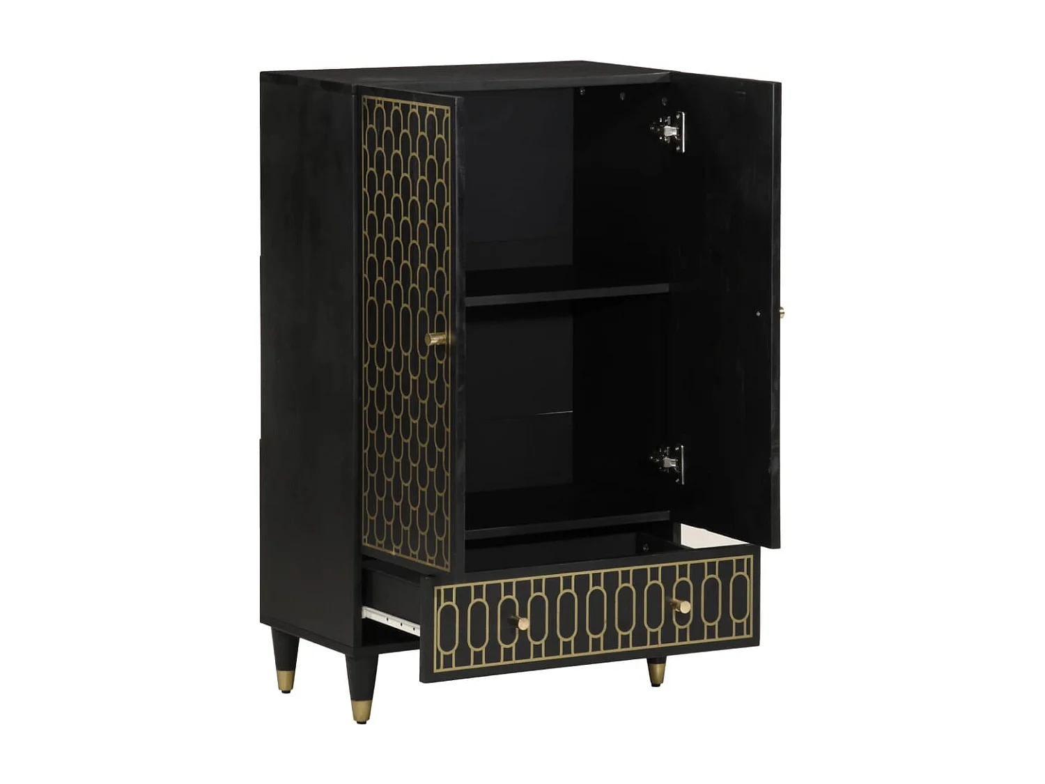 Highboard 60x33x100 cm Massivholz Mango