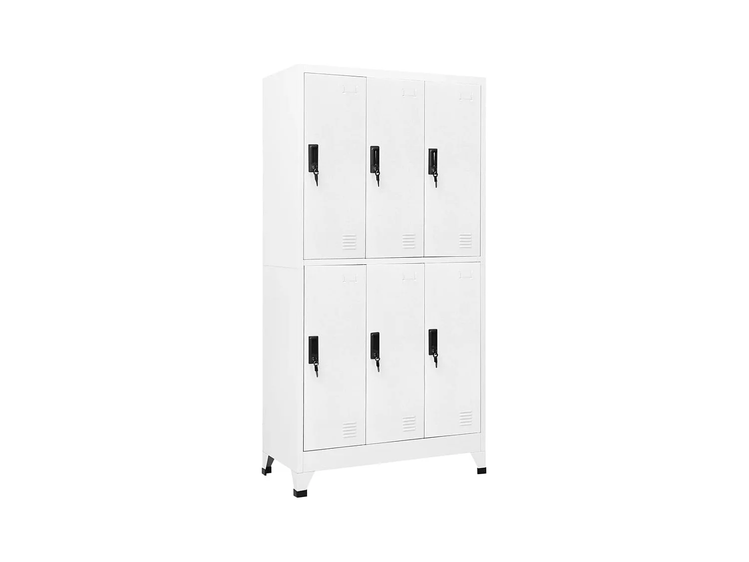 Lockerkast 90x45x180 cm staal wit