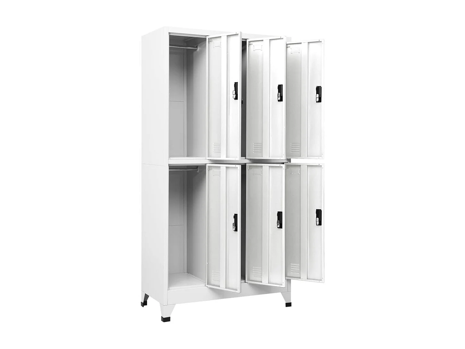 Schließfachschrank Weiß 90x45x180 cm Stahl