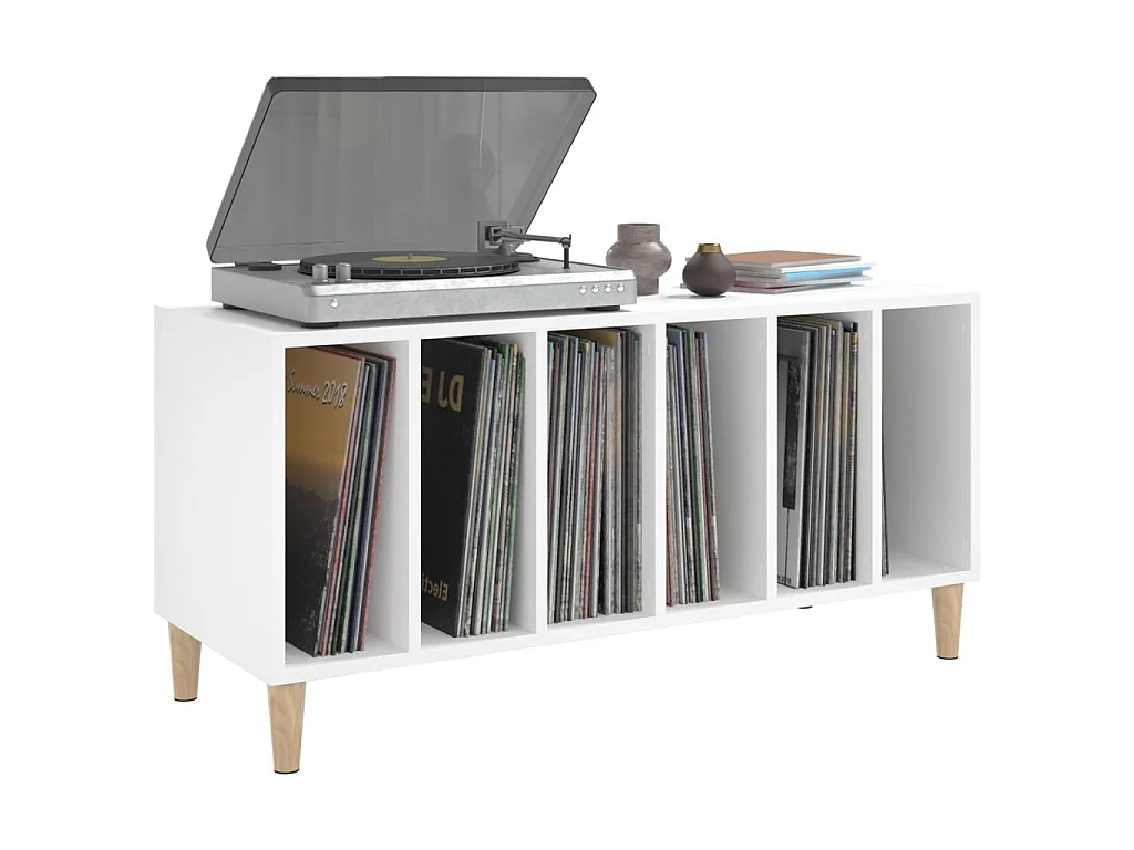 Armoire à disques blanc 100x38x48 cm bois d'ingénierie