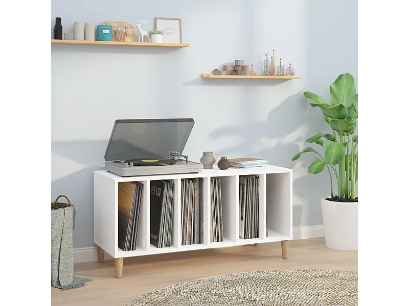 Armoire à disques blanc 100x38x48 cm bois d'ingénierie