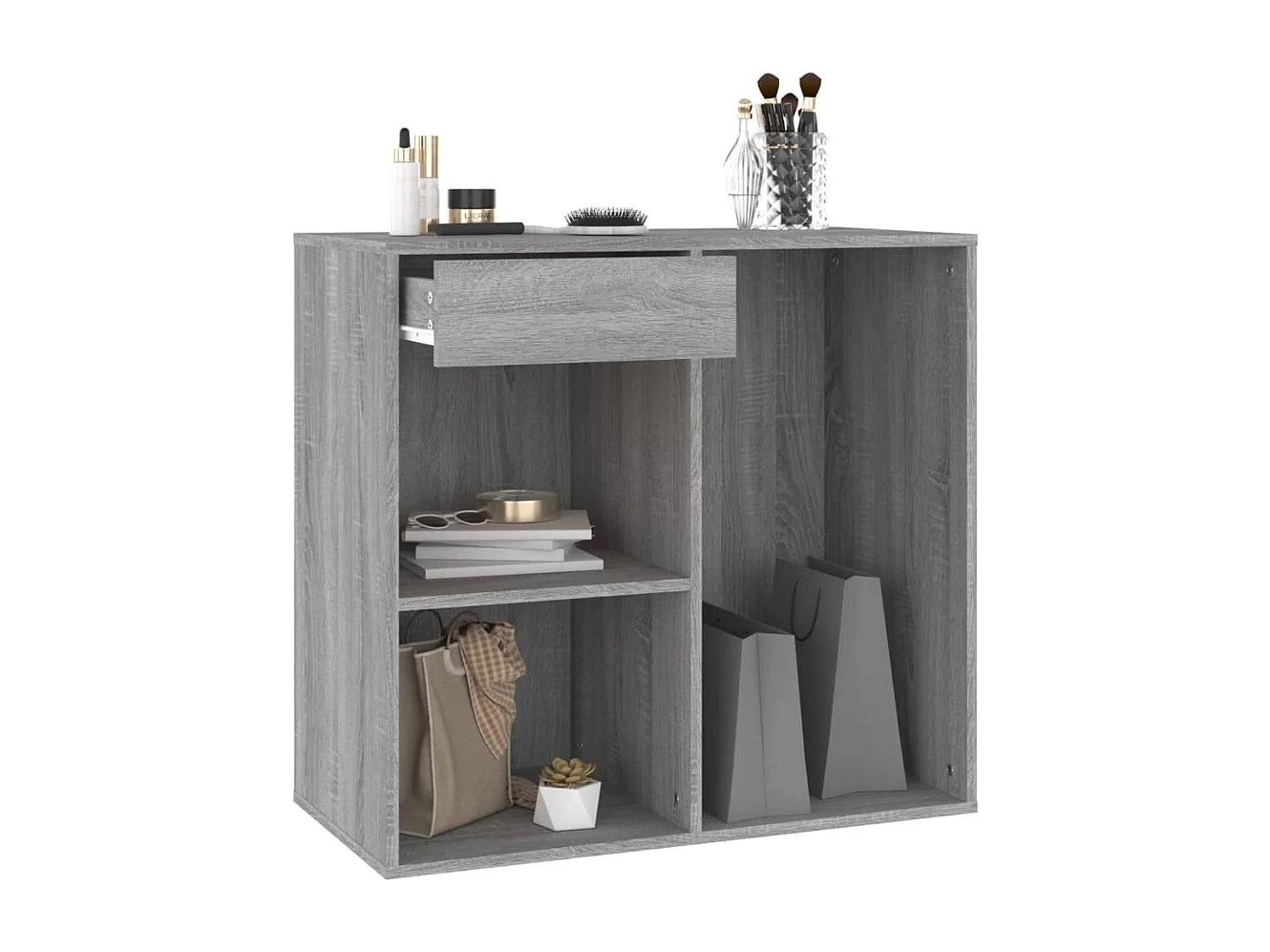 Armoire cosmétique Sonoma gris 80x40x75 cm Bois d'ingénierie