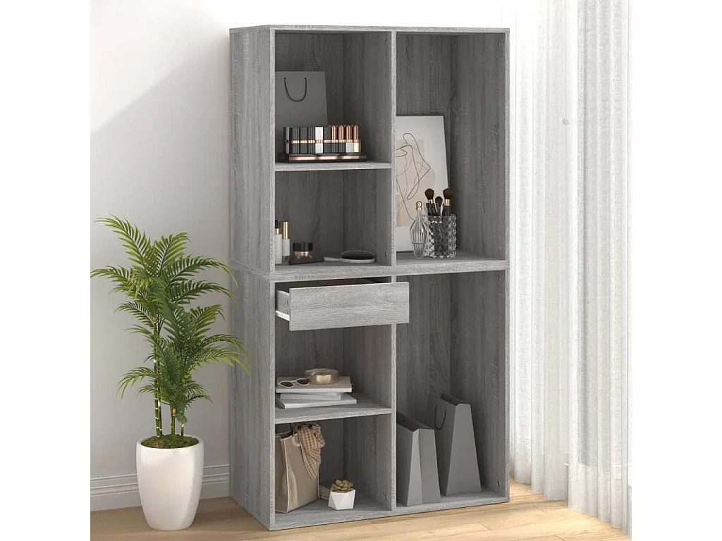 Armoire cosmétique Sonoma gris 80x40x75 cm Bois d'ingénierie