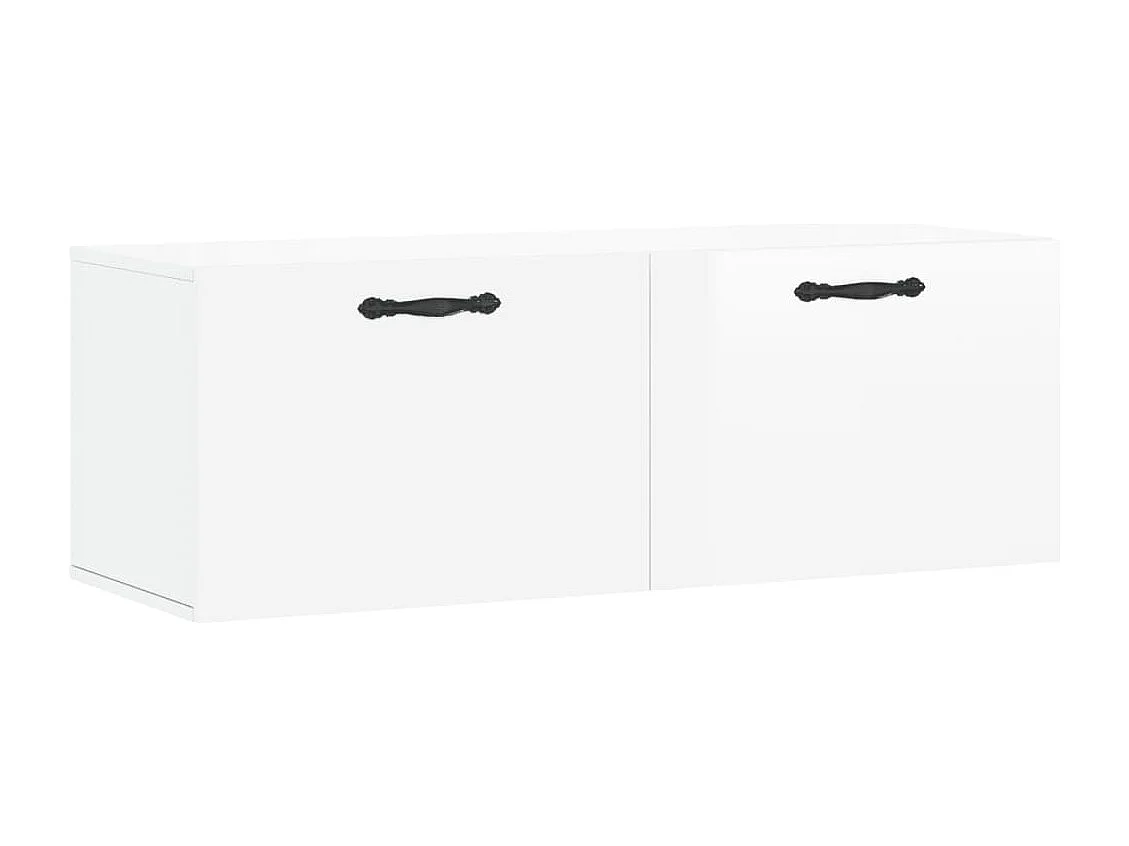 Armoire murale blanc brillant 100x36,5x35 cm bois d'ingénierie