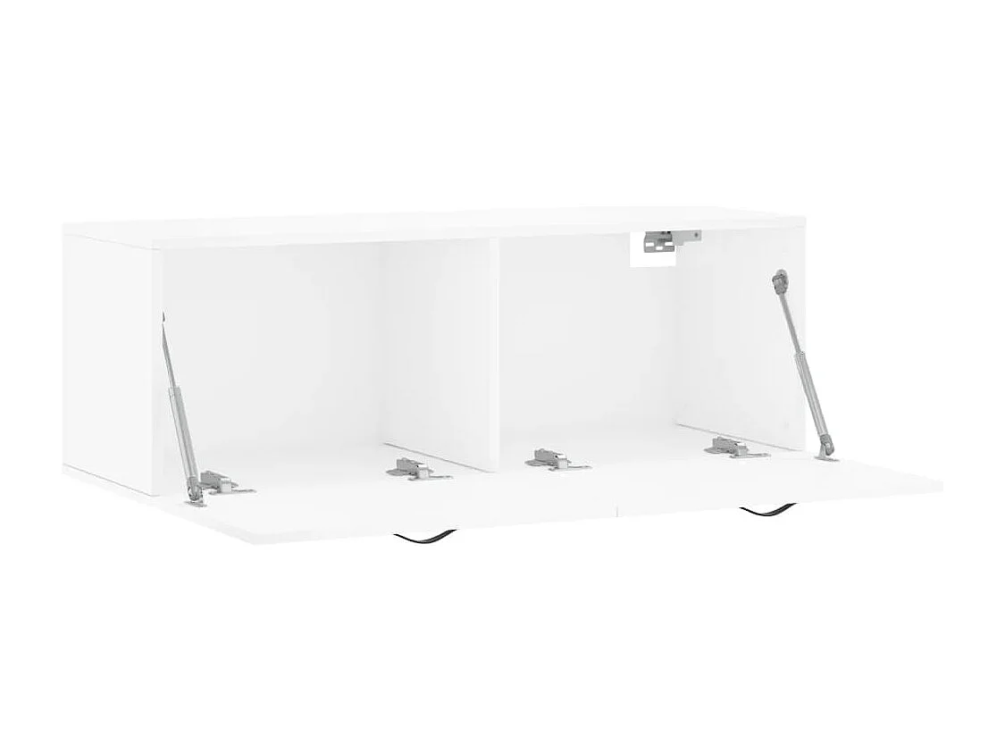 Armoire murale blanc brillant 100x36,5x35 cm bois d'ingénierie