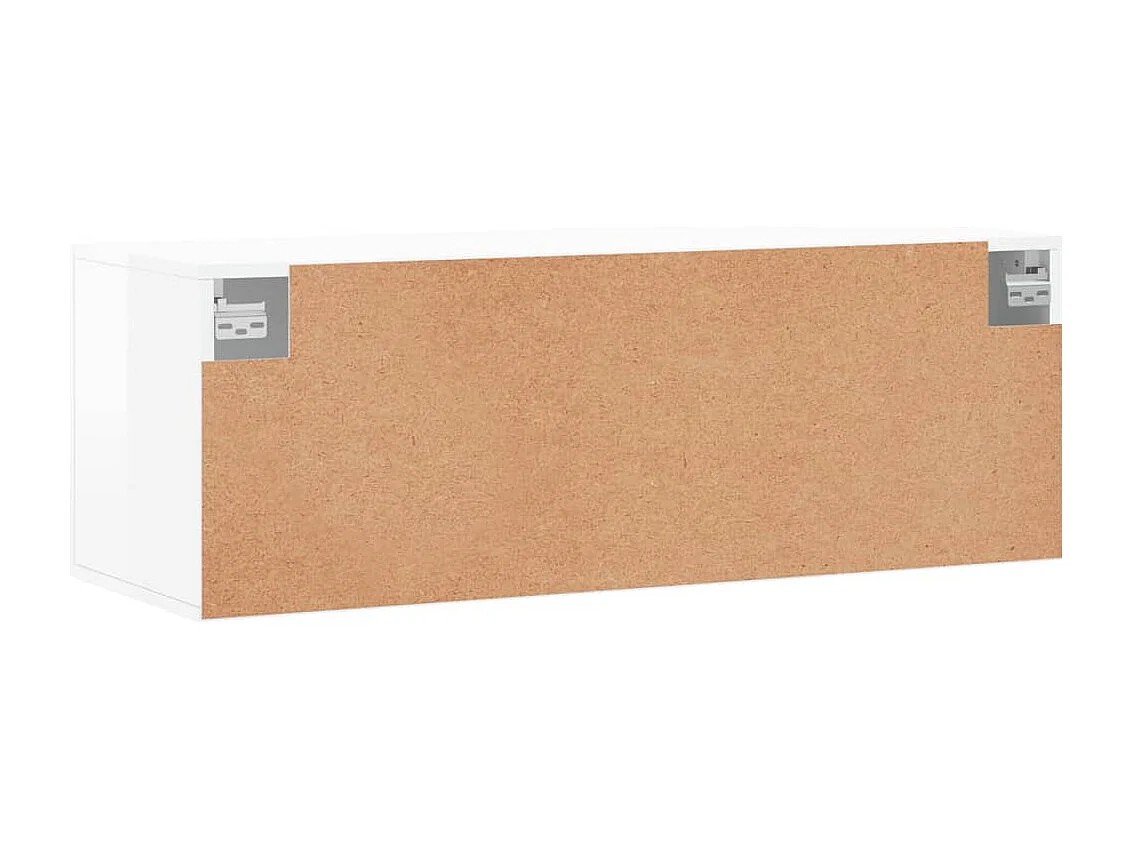 Armoire murale blanc brillant 100x36,5x35 cm bois d'ingénierie