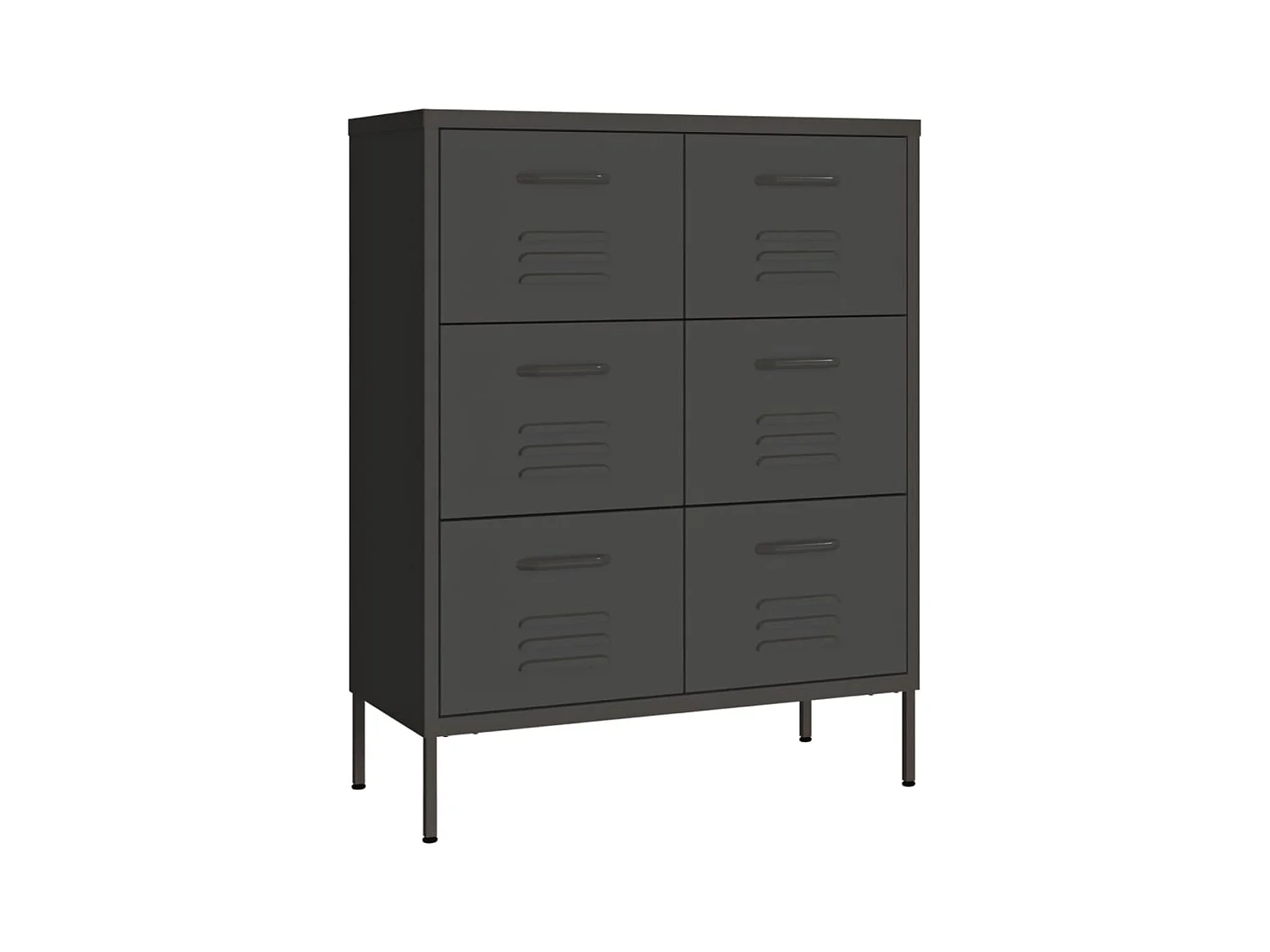 Ladekast 80x35x101,5 cm staal antracietkleurig