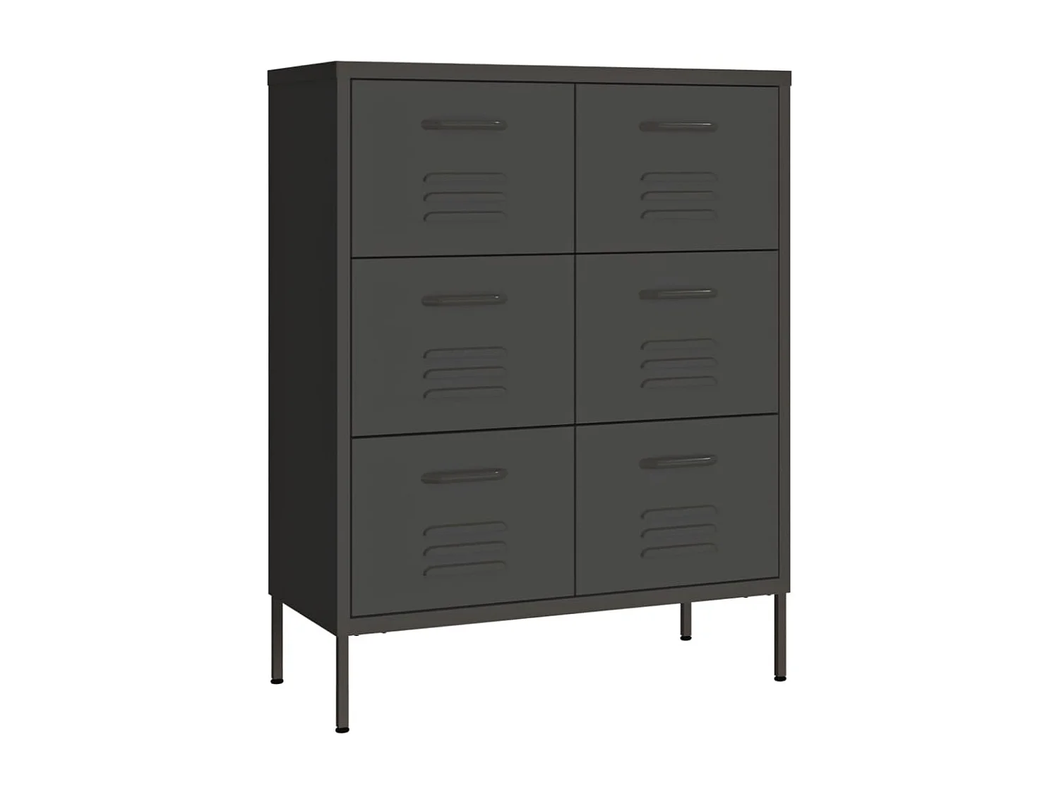 Armoire à tiroirs Anthracite 80x35x101,5 cm Acier