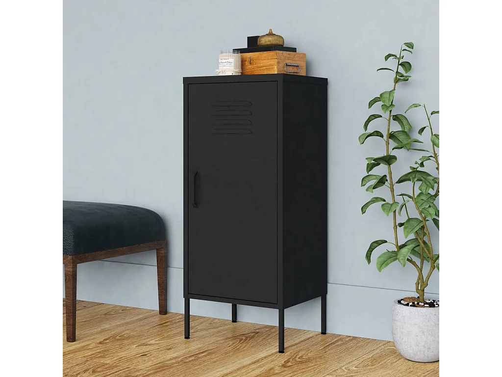 Armoire de rangement Noir 42,5x35x101,5 cm Acier